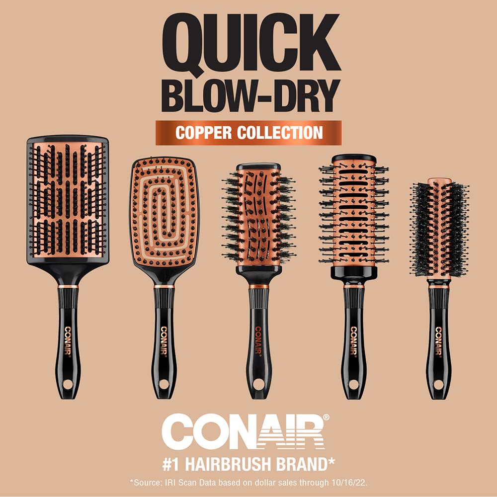 Conair Quick Blow-Dry Copper Collection Hair Brush, 1.0 CT